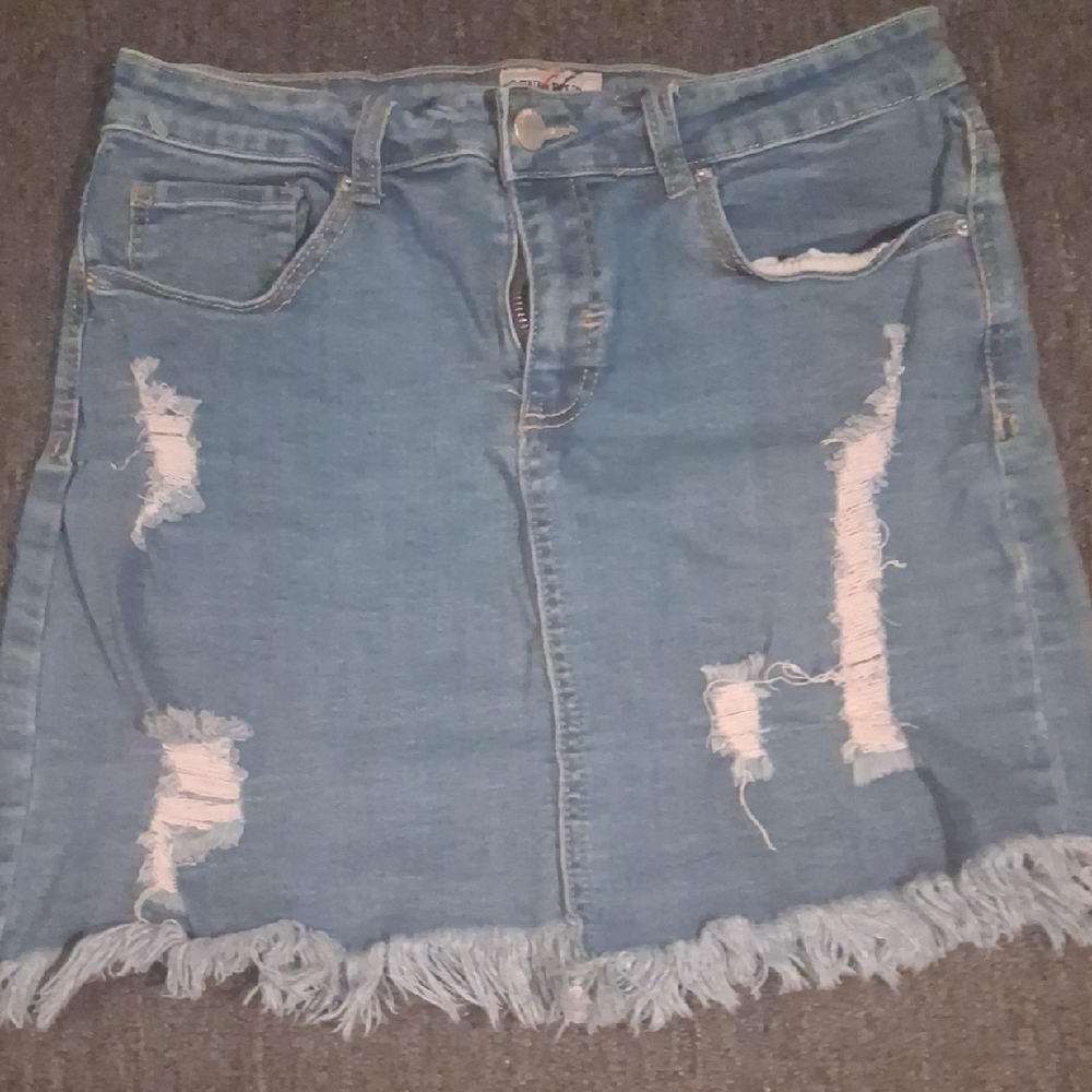 Casual Blue Mini Pencil Skirt